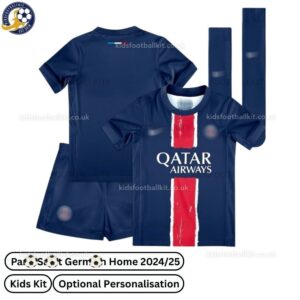 P^_^SG Home Kids Football Kit 2024_25 (With Socks)